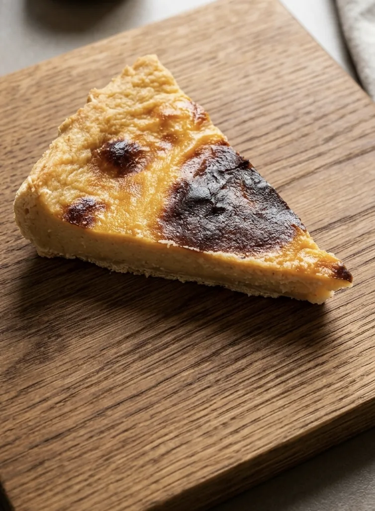 Part de flan préparé pendant un stage sportif